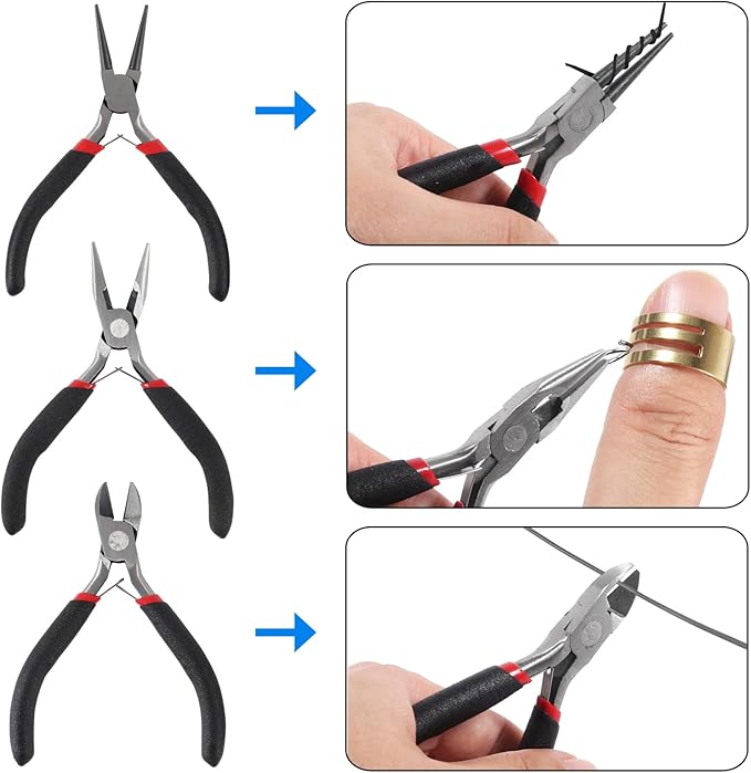 D-FLIFE Jewelry Making Supplies Kit with Jewelry Tools, Jewelry Wires and Jewelry Findings for Jewelry Repair and Beading (23pcs)