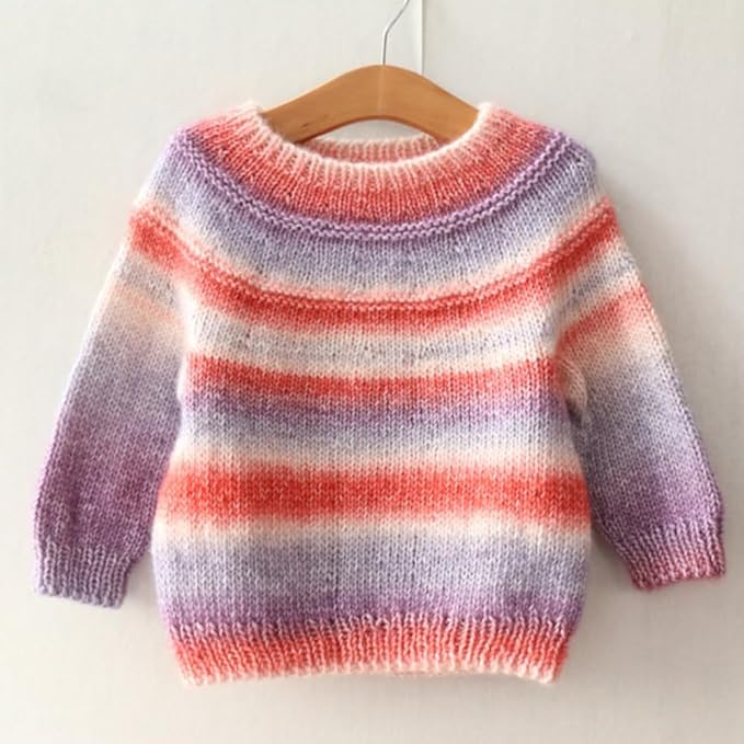Crocheting Knitting-Gradient Cake Yarn, Soft Multicolor Medium-Fine Blended Yarn, Weight 100 Grams, Contains 60% Cotton 30% Acrylic 10% Wool. Suitable for Scarf, Gloves, Shawl, Blanket.(1159)
