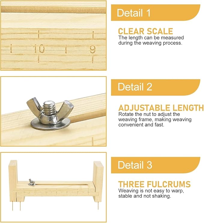 RUGLAMZHIP Wood Bracelet Jig, Wood Maker,Bracelet Tool Kit, Paracord Jig DIY Hand Knitting, Free Size Length,U Shape Clear Scale Kit with 2 Clamp