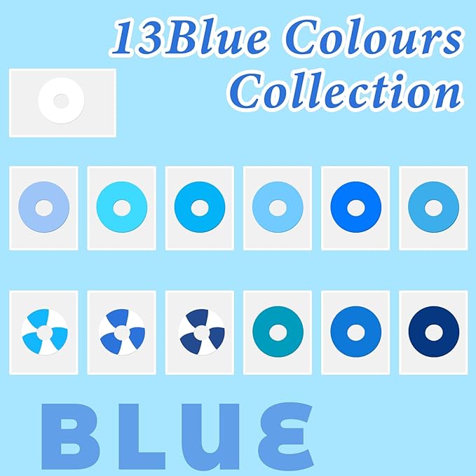 JMUQ Blue Clay Beads Bracelet Making Kit, 50 Strands 19260pcs Preppy Polymer Clay Heishi Beads and Letter Beads for Friendship Bracelet Jewelry Making, Arts and Crafts Gifts for Adults
