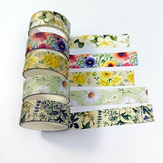 20 Rolls Washi Tape Set,Floral Washi Tape for Journaling, Assorted Sizes (Floral B)