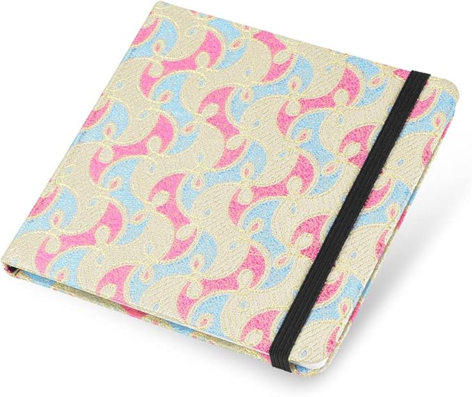 Square 5x5 Bleedproof Marker Paper Pad, 110 GSM Alcohol Ink Bristol Paper Sketchbook, Handmade Journal Hardbound 88 Sheets (176 Pages) Markers Ink Mediums Art Sketch Book Gold Pink Family