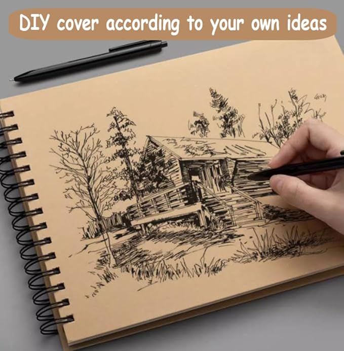 2 Pack Sketch Book, A4 A5 Spiral Bound Sketch Pad 160GSM Sketchbook, Acid Free Art Sketchbook Artistic Drawing Painting Writing Paper for Kids Adults Beginners Artists(2PC-A4A5)