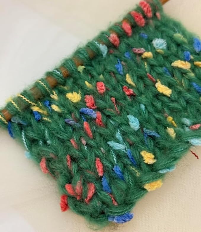 Hand Spun Art Yarn 2 Pack of 50g/Skein Fancy Yarn Multifiber Multicolored with Hand Blended Handmade for Jewelry Making Junk Magazines Knitting Crafts Textile Decorative Tassels Card Making