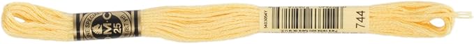 DMC 6-Strand Embroidery Cotton Floss, Pale Yellow