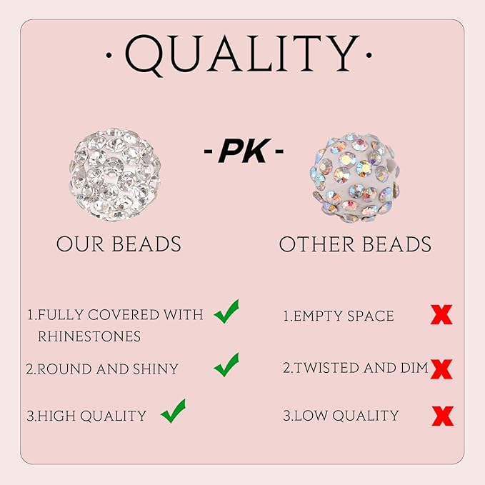 100 pcs 10mm Rhinestone Beads for Jewelry Making, Dark Green Shiny Round Shamballa Disco Beads Bulk, Sparkle Crystal Clay Christmas for Bracelet Baseball Necklace Earring Crafting and DIY