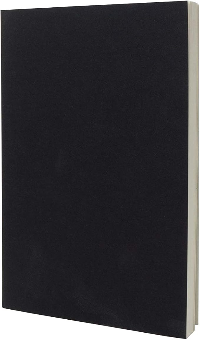 LayFlat Sketchbook - 5.5 x 8.25 Inches - Black Blank Note Book, 64 Sheets, Thick 100gsm Paper…