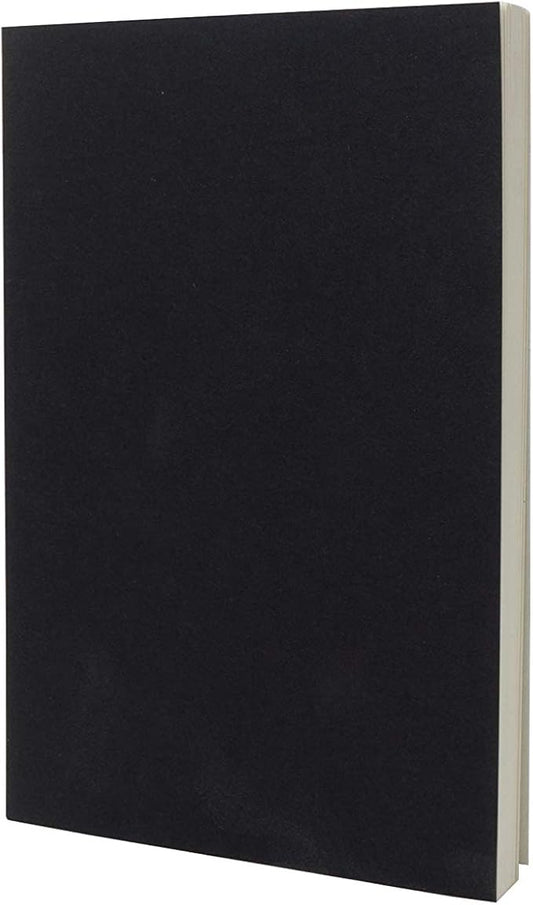 LayFlat Sketchbook - 5.5 x 8.25 Inches - Black Blank Note Book, 64 Sheets, Thick 100gsm Paper…