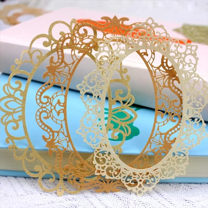 Vintage Scrapbook Paper Lace Cutouts for Scrapbooking Supplies,20 Pcs Decorative Retro Cutout Paper Frame for Junk Journals DIY Art Craft Album Planners