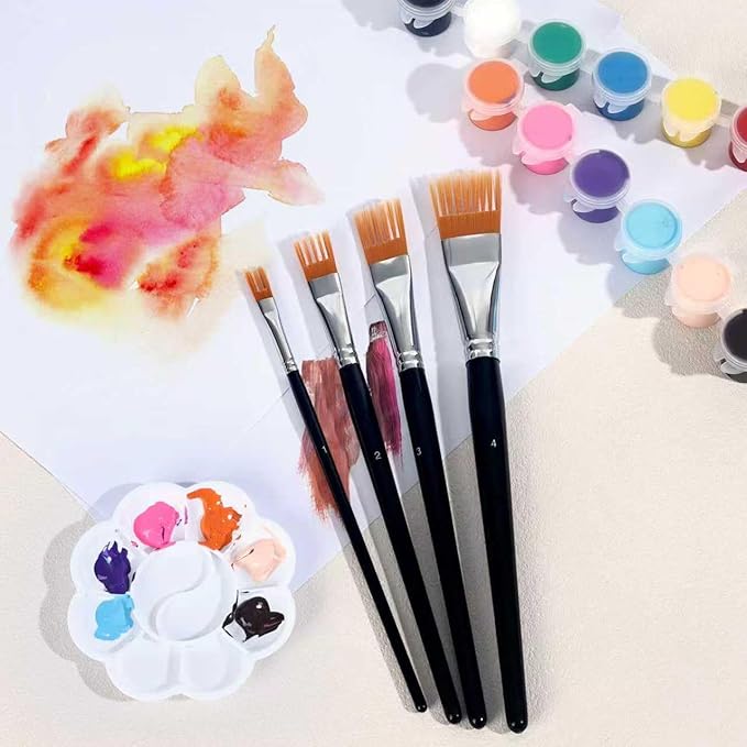 4Pcs Comb Artist Brush Set, Professional Grainer Brush, Paint Brush Comb, Paintbrush for Acrylic Painting, Oil, and Watercolor