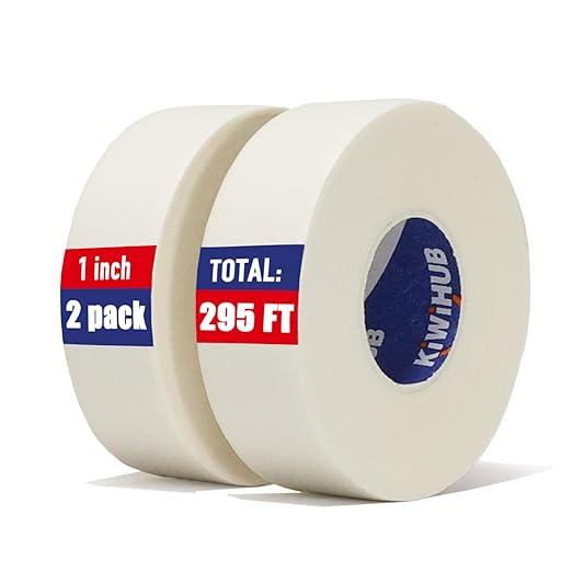 kiwihub 2 pack art tape - professional watercolor tape for paper, white masking artists tape for painting canvas framing - acid free tape - 1inch wide 295ft long