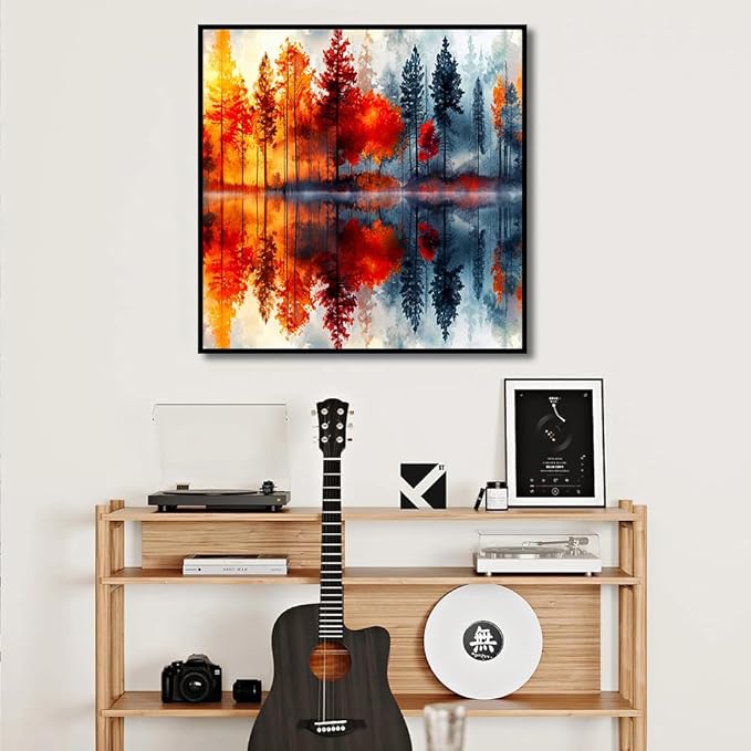 igoodom Landscape Diamond Art Kits for Adults, Landscape Diamond Painting Kit, Full Drill Round Diamond Art Kits, DIY Gem Art and Crafts for Home Wall Decor Gift 14x14inch
