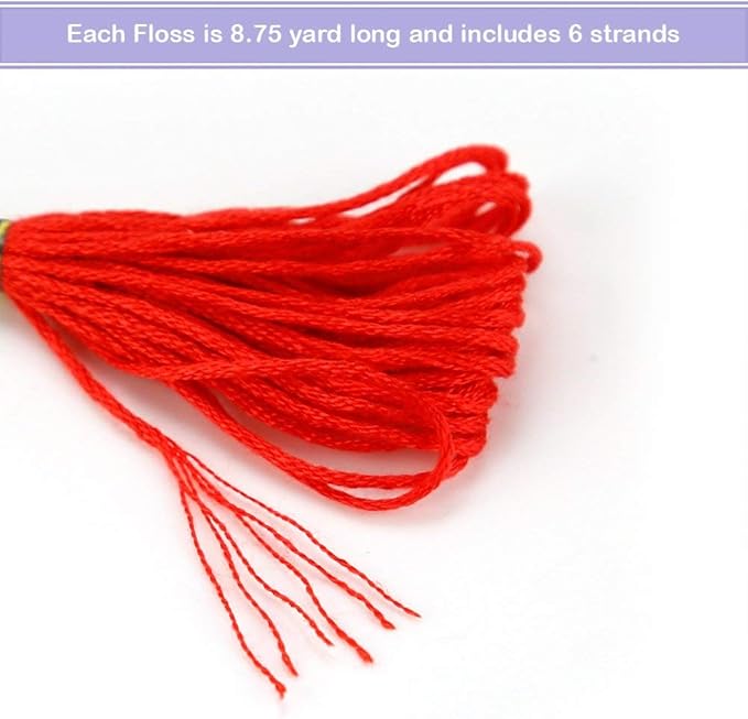 Caydo 300 Skeins Embroidery Floss, Rainbow Color Friendship Bracelets Floss with 20 Pieces Floss Bobbins