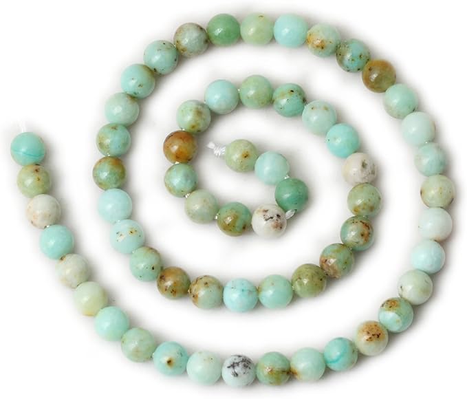 cheavian 60pcs 6mm natural mongolian turquoise stone round loose beads for jewelry making 1 strand 15"