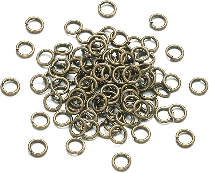 800 Pcs Jewelry Making Accessories Set with 100 Pieces Lobster Claw Clasp 200 Pieces Bead Tips Knot Covers and 500 Pieces Open Jump Ring Connectors DIY Jewelry Making Supplies Bracelets (Bronze)