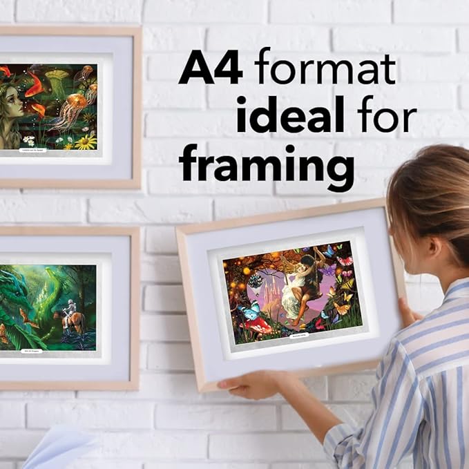 Castle Arts Fantasy Colouring Book | 36 Fantastic Dreamscapes Curated by in-House Artists to Relax You | with Colour Reference Guide | No Show-Through Artist Grade Paper | Frameable Landscape A4 Size
