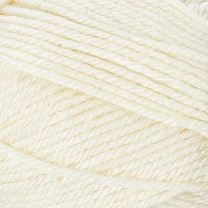 Lion Brand Yarn Basic Stitch Anti-Pilling Knitting Yarn, Yarn for Crocheting, Ecru, 555 Foot (Pack of 2)