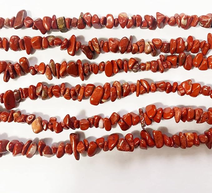 5-8mm Natural Red Jasper Gemstone Chips Beads Healing Crystals Waist Bracelets Necklace Kit Irregular Stone DIY Crafts Design Jewelry Making