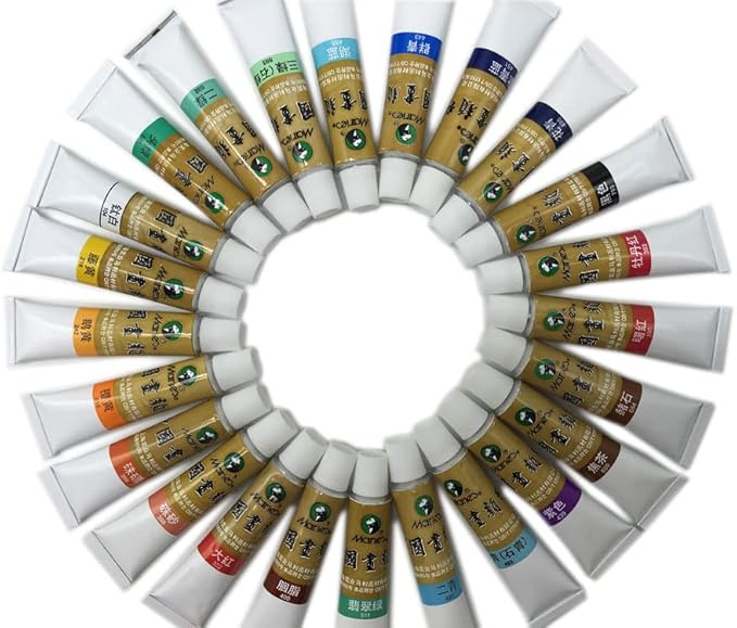 Easyou Marie's Chinese Painting Color Tubes Pigment Big Size Watercolor Set 12ml*24colors