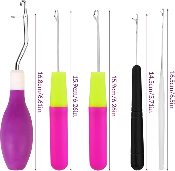 5 Pcs Latch Hook, Latch Hook Tool,Latch Hook Kits for Adults, Latch Hook Crochet Needle for Carpet Making