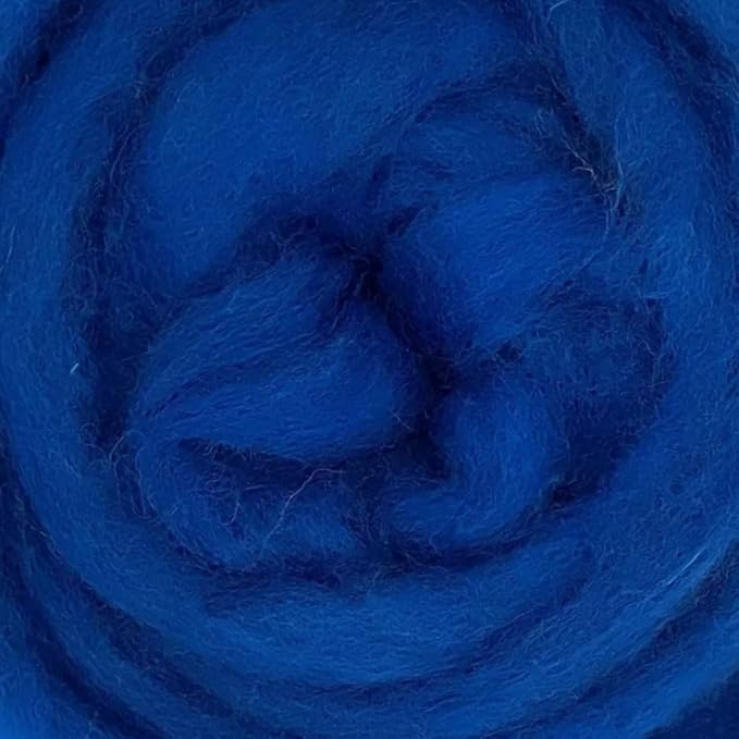Corriedale Carded Sliver Wool Roving Variety Bundle | Best Core Wool for Needle Felting, Spinning, Wet Felting, Weaving, Dryer Balls, Yarn Roving - Ethically Sourced (Deep Sea)