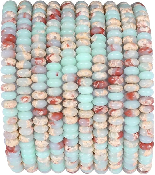 beadia natural shoushan disk stone beads 4x2mm 160pcs rondelle loose semi gemstone beads for jewelry making design