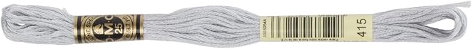 DMC 6-Strand Embroidery Cotton Floss, Pearl Grey, 12 piece