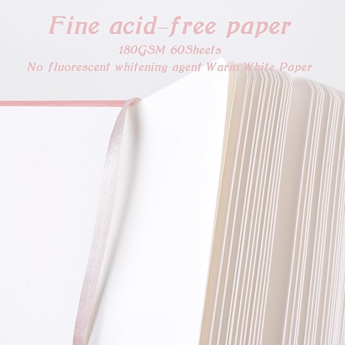 Mix Media Pad,3.5"x5.5" Small Hardcover Leather Art Sketchbook,60 Sheets(112lb/180gsm) Heavyweight Acid Free Artistic Painting Drawing Sketching Paper, Handy Pocket Journal Sketchbook.Pink