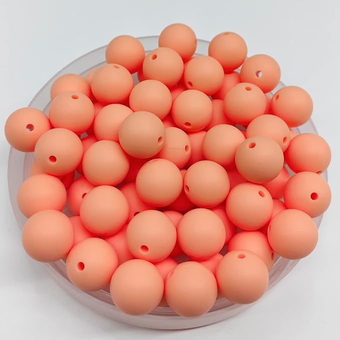 70Pcs 12mm Round Rubber Silicone Bead Bulk Loose Beads Gorgeous Making Kit for Keychain Tassels Necklace Bracelet Jewelry DIY Crafts Making