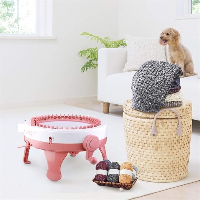 Knitting Machine, 40 Needles Smart Weaving Loom Knitting Round Loom, Knitting Board Rotating Double Knit Loom Machine, DIY Knitting Loom Machines Weaving Loom Kit for Adults