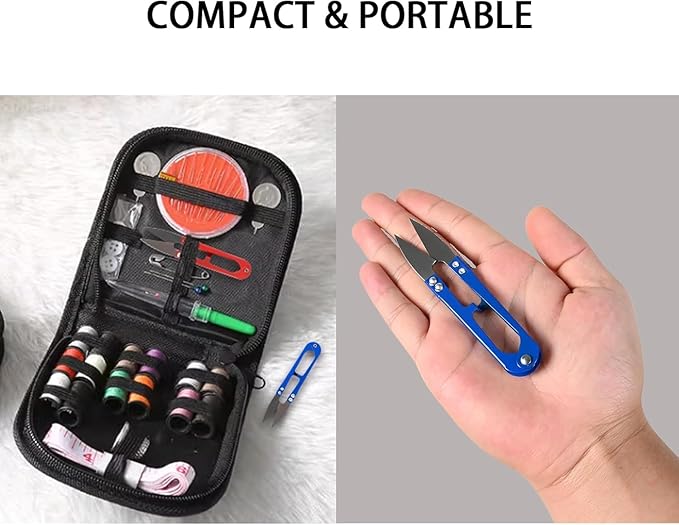 UCEC Compact Thread Snips Small Sewing Scissors 4.2 Inch Metal Thread Cutter Yarn Scissors 9‑Pack Red Blue Black for Fabric Cutting Embroidery