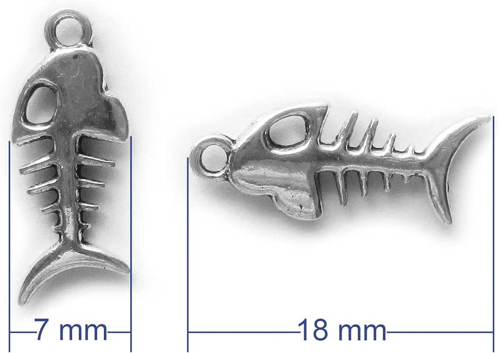Heather's cf Silver Sea Charms – Antique Pendants, Non-Tarnish, Lead-Free & Nickel-Free, Bulk Ocean Animal Charms for DIY Jewelry, Bracelets, Necklaces, Earrings, Beach Craft Supplies (Sea Animals)