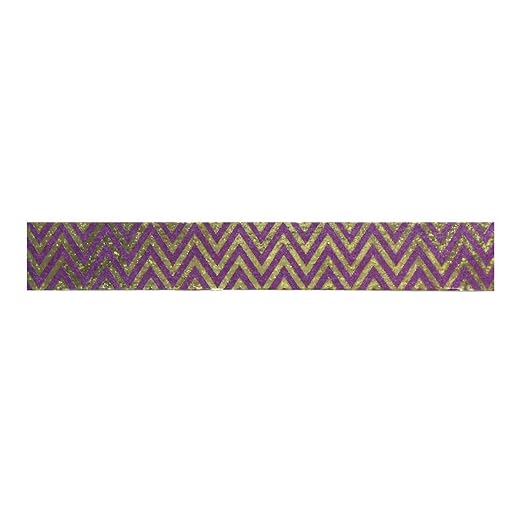 Wrapables Colorful Washi Masking Tape, Purple and Gold Super Chevron