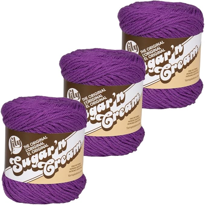 3 Pack 100% Cotton Yarn - Size 4 Medium Weight - Perfect for Crafting, Clothing, Accessories and More!