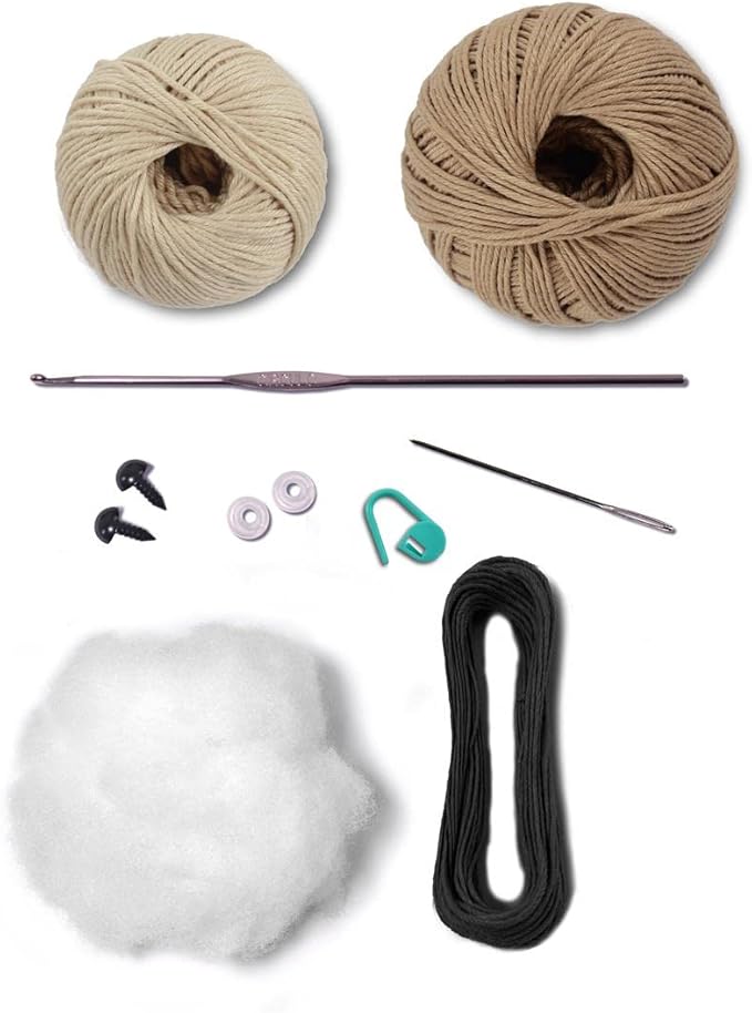 CIRCULO Amigurumi Kit - Safari Animal Crochet Kit for Beginners with Easy Instructions - All-Inclusive - Set with Premium Amigurumi Yarn – Monkey