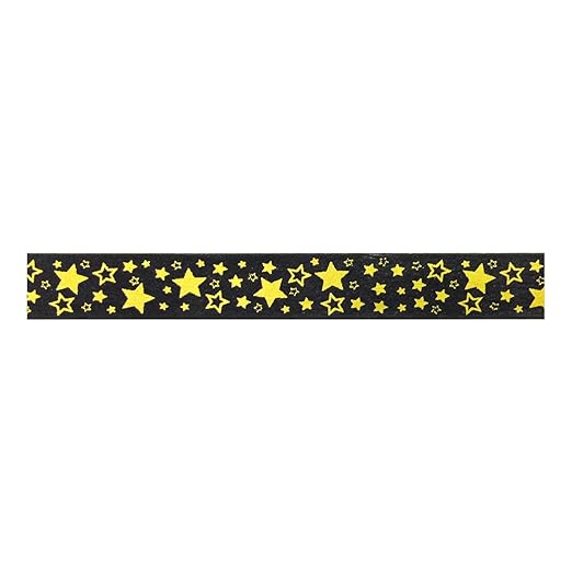 Wrapables Colorful Washi Masking Tape, Metallic Gold Stars