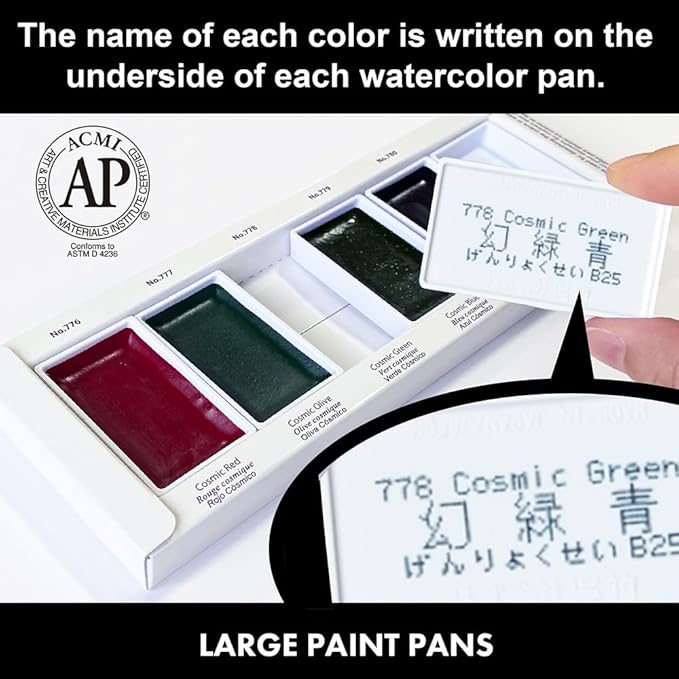 Kuretake GANSAI TAMBI GRANULATING COLOR II 5 colors set, Watercolor Paint Set, Professional-Quality for Artists and Crafters, AP-Certified, Made in Japan