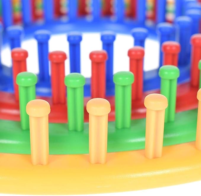JapanAmStore Round Knitting Looms Plastic Circular Knitting Loom Knitter Yarn Needles Kit for Hats Scarves Shawl (28cm)