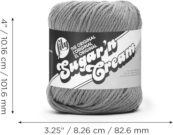 Lily Sugar N Cream Cones Bamboo Yarn - 1 Pack of 400g/14oz - 100% Cotton - #4 Worsted (Medium) - 674 Yards - Knitting/Crochet