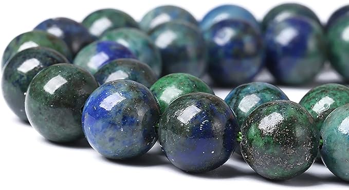 8mm 45pcs Natural Gemstone Beads Lapis Lazuli Chrysocolla Phoenix Stone Round Loose Beads for Jewelry Making DIY Bracelet Necklace