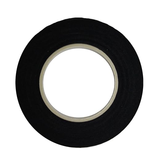 DECORA 1 roll 1/2-inch by 30 Yard Black Floral Tape for Bouquet Stem Wrap Floral Arranging Craft Projects Corsages, Wedding Bouquet