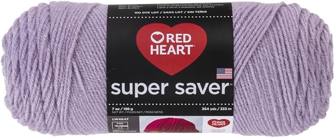 RED HEART Super Saver Yarn, Pale Plum (E300.0579)