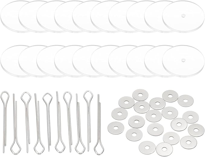 PATIKIL 30mm Doll Joints, 10 Set Removable Cotter Pin Joints Connector and Acrylic Tray for Bear Limbs Making Head Joints DIY Crafts Accessories