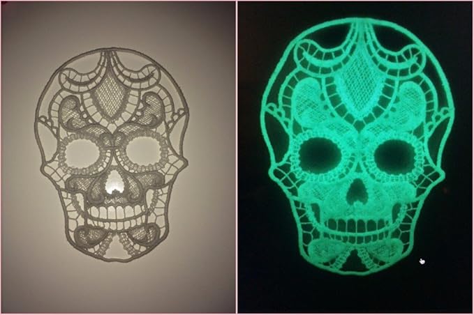 Simthread Glow-in-The-Dark Embroidery Machine Thread, 6 Colors, 1000 Yards, 30WT, 100% Polyester with Long-Lasting Glow - Perfect for Music Festivals, Parties, Raves & More