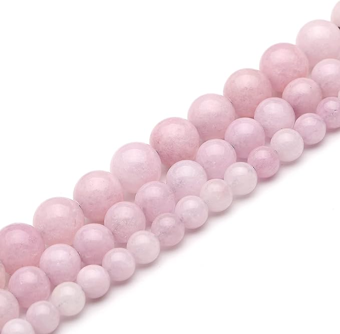 youngbling natural gemstone beads for jewelry making,10mm pink chalcedony polished round smooth stone beads for bracelet necklace 15 inch