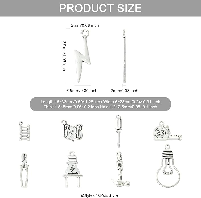 Antique Silver Cross Drink Insect Animal Theme Charms for DIY Jewelry Bracelet Necklace Earring Keychain Decor