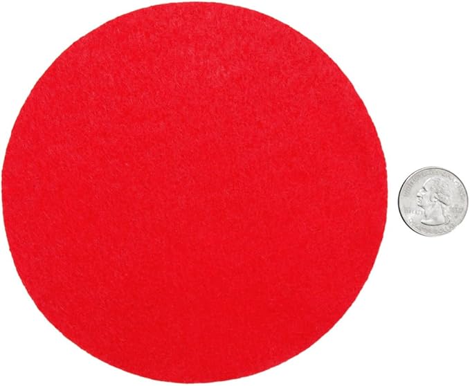 Playfully Ever After Red Craft Felt Circles (5 Inch - 18pc)