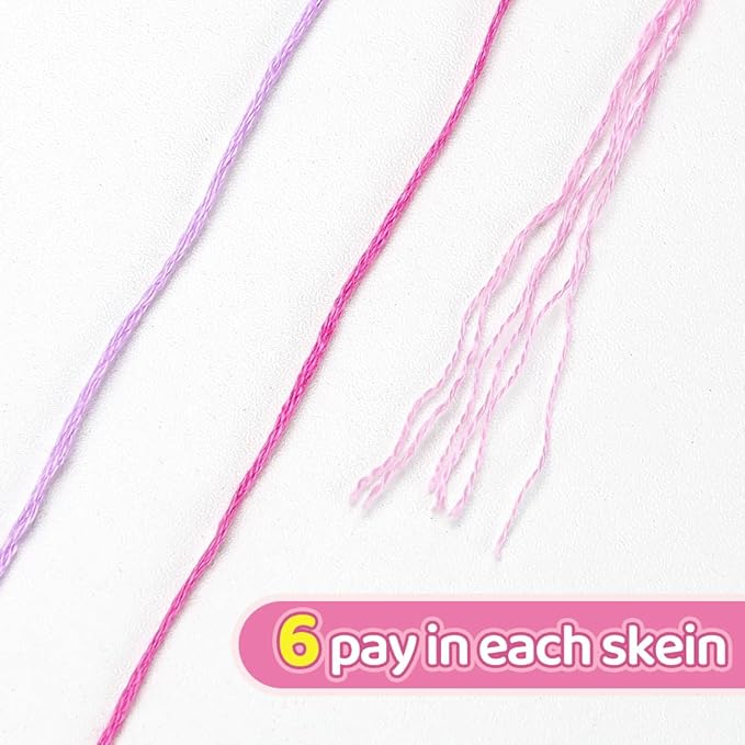 Embroidery Floss 16 Skeins 8.7 Yard Macaron Colors Friendship Bracelet String Cross Stitch Threads for Jewelry Making Bracelet Stitching Thread Floss Bracelets Making Yarn