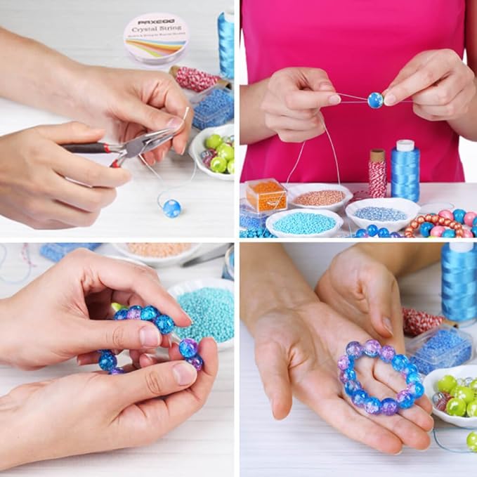 PAXCOO Jewelry Making Supplies Kit - Repair Tools with Accessories, Pliers, Findings, Beading Wires for Adults and Beginners