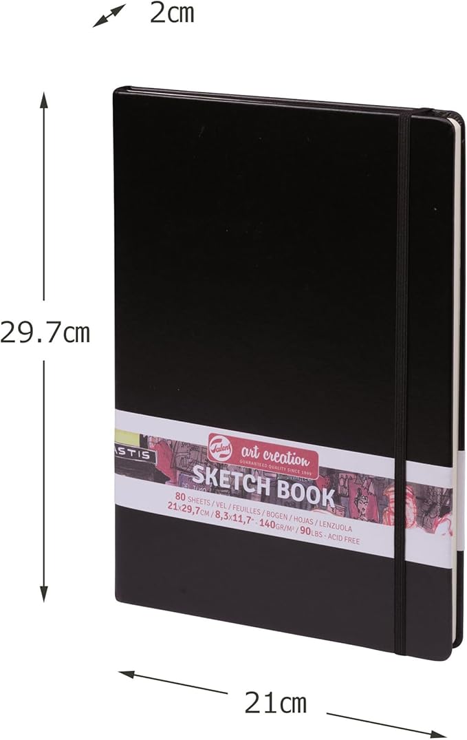 Talens Art Creation Sketchbook Black 21x29,7 cm, 140 Grams